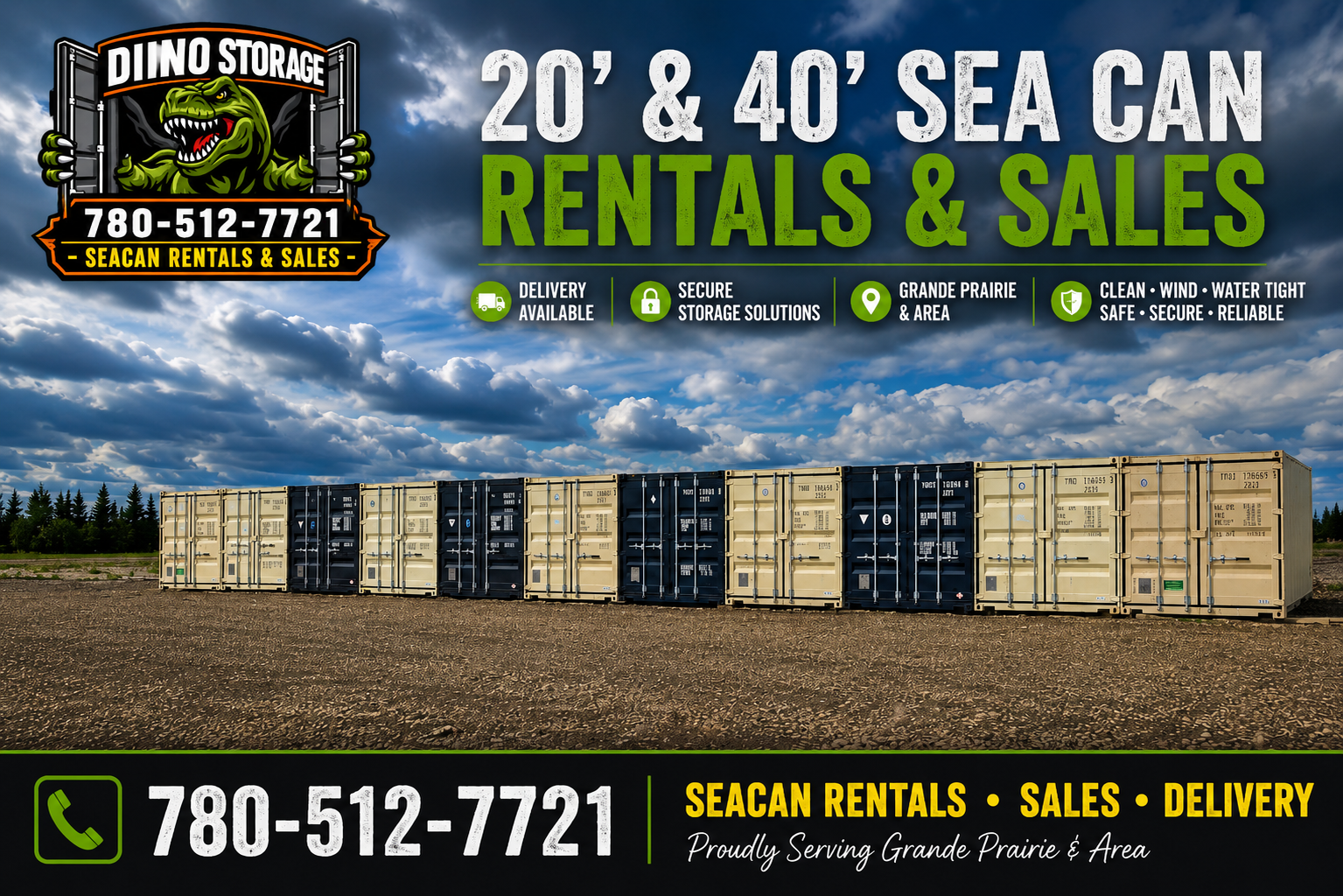 gp storage seacan rentals dino storage halcyon hauling delivery hotshot